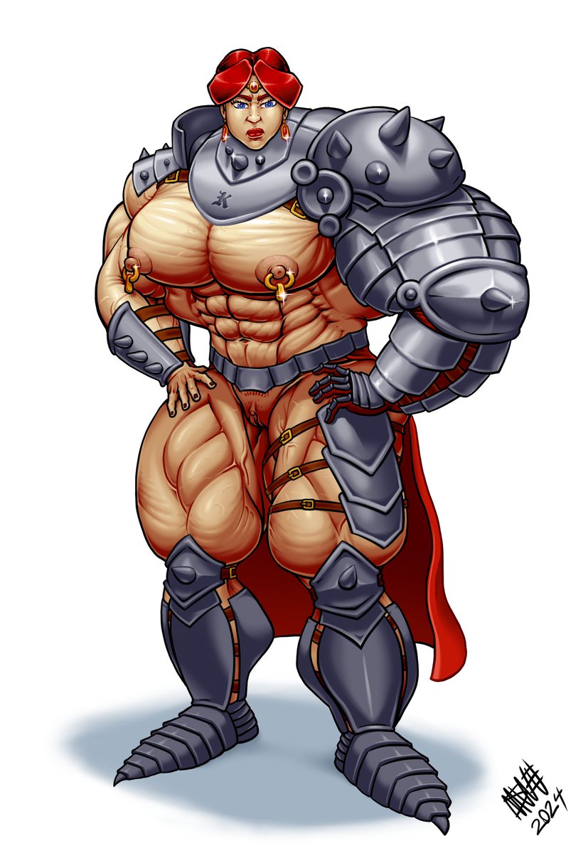 SweMu3's tweet photo. Commission for @ElYobobo. 
The nude variant was done in 2022 but took me a  long ass time to do the other ones due to massive art block last year. https://t.co/RJgebeR8Zs