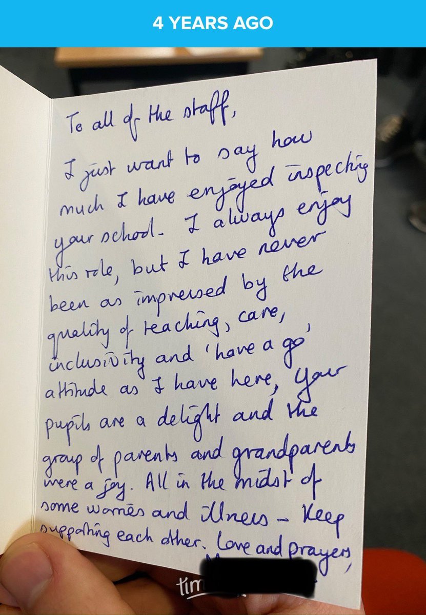 Nice little reminder on TimeHop today… 4 years ago, after an RE Inspection… and just before the pandemic! Very lucky still to be part of this school. ❤️ @StTeresasCP