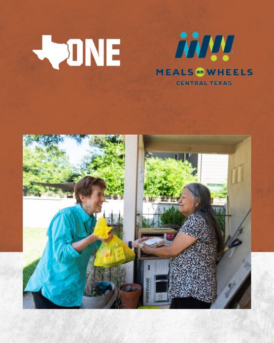 ithielsemaj's tweet photo. Working to enrich the lives of homebound and other people in need @mealsonwheels offers free programs that promote dignity and independent living. To support their mission, please visit https://t.co/A5L2QJtcJT @TexasOneFund https://t.co/XlTOPDzh10