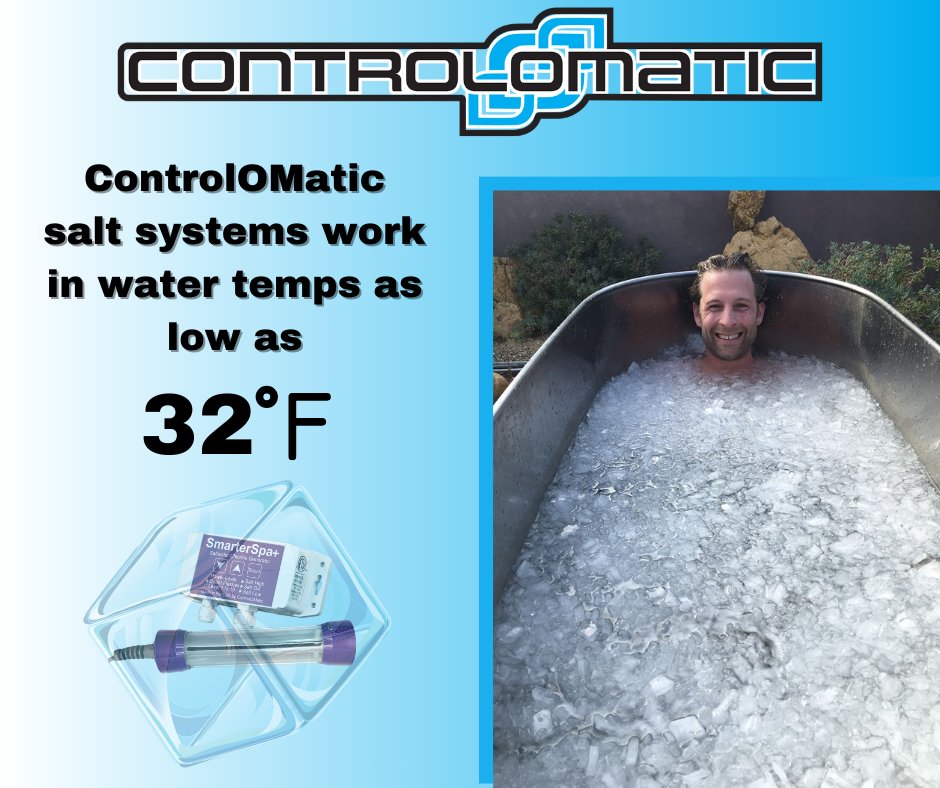 ControlOMatic's tweet photo. Tired of emptying your cold plunge and wasting water with every use? Use a ControlOMatic saltwater chlorine generator to sanitize your cold plunge, and save money on chemicals and your water bill.

Shop for your ControlOMatic system here: https://t.co/9RofE1zJ05 https://t.co/gap9wptnU3