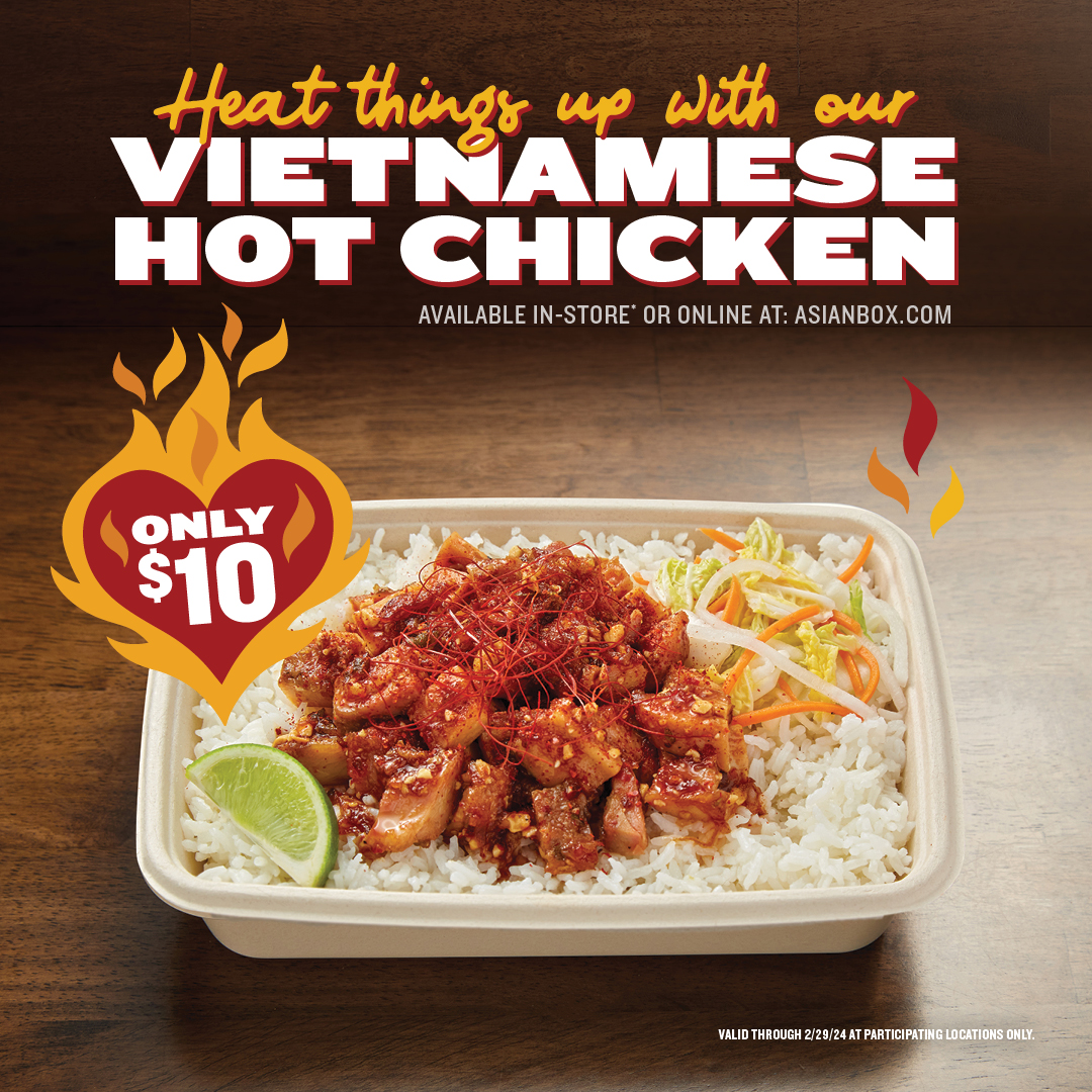 💖 Get Spicy 🌶️ this Valentine's Day with a Hot Vietnamese Chicken Box for only $10 💖