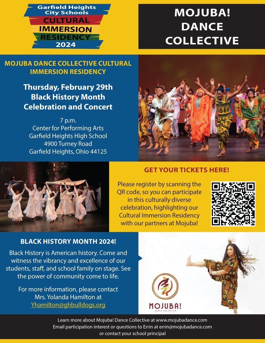 GHCS Celebrates Black History Month!

Register with QR code on this flyer. Thursday, February 29th!

mojubadance.com/event-details/…