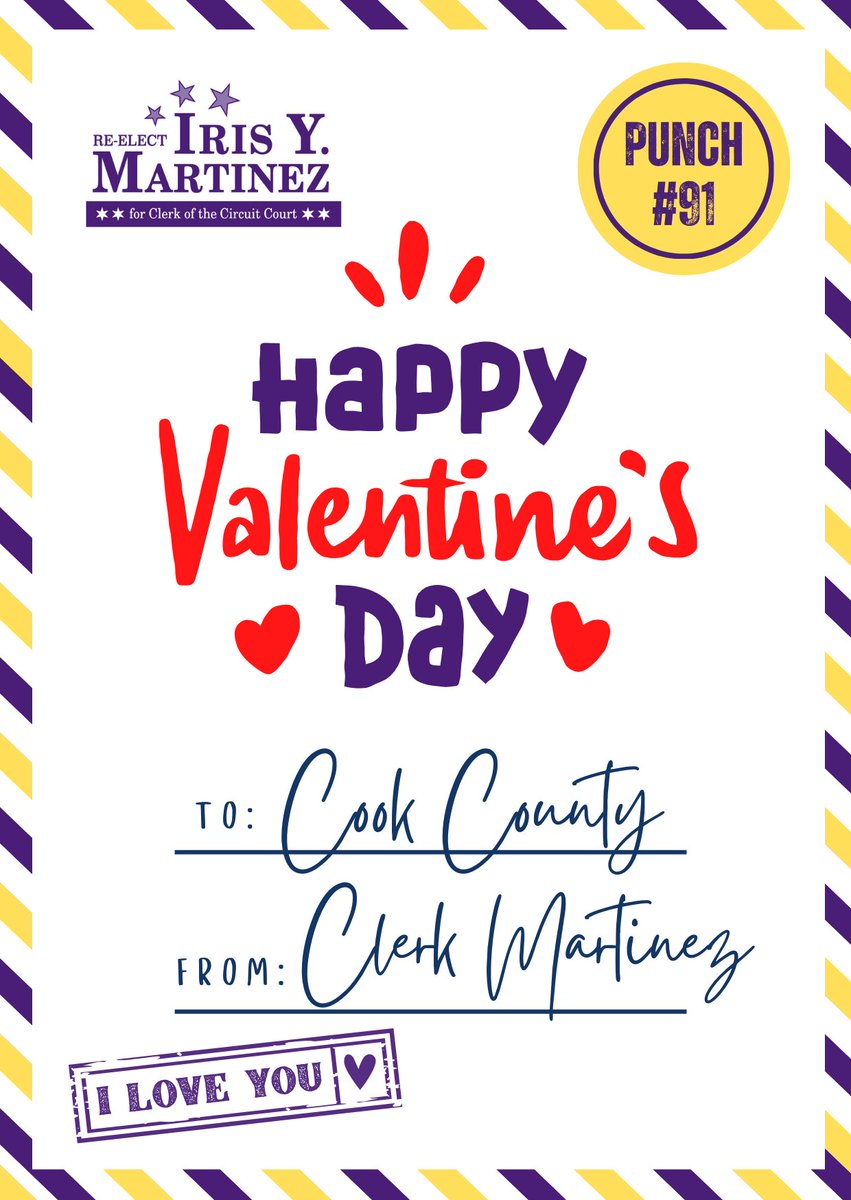 IrisYMartinez33's tweet photo. Happy Valentines Day! Hope everyone enjoys some time today with loved ones. Feeling
the love on the campaign trail as we connect with the amazing people of Cook County! #Punch91
#independent #progressive #leader #empower #valentinesday #love https://t.co/iZiynGuWCj