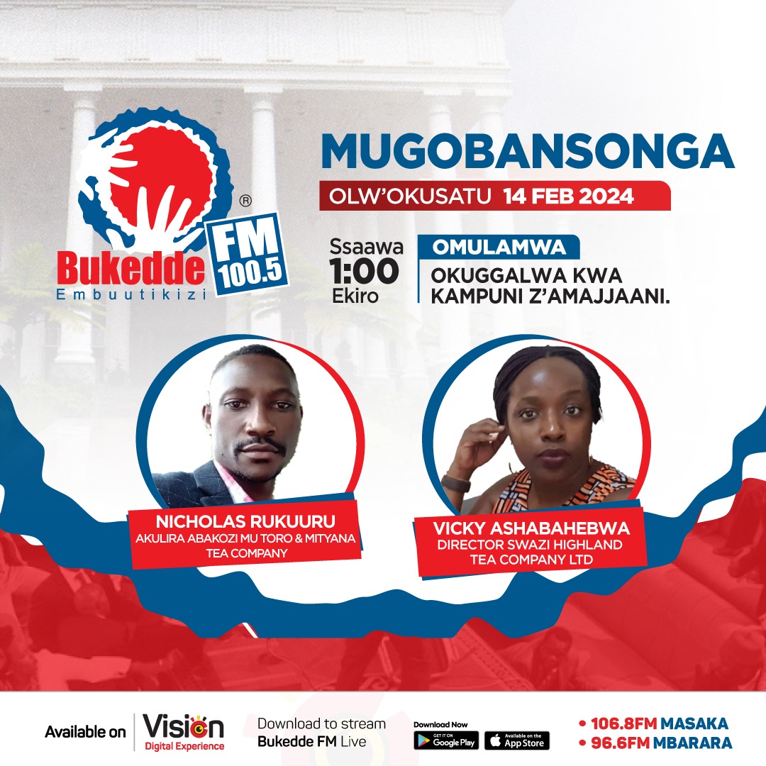 This evening we analysed the Uganda Tea Industry crisis on Bukedde FM, an opportunity for the industry players to echo their frustration from the major Tea price drop, like never before at the Mombasa Auction. Causing a ripple effect to other sectors and institutions like SACCOs.