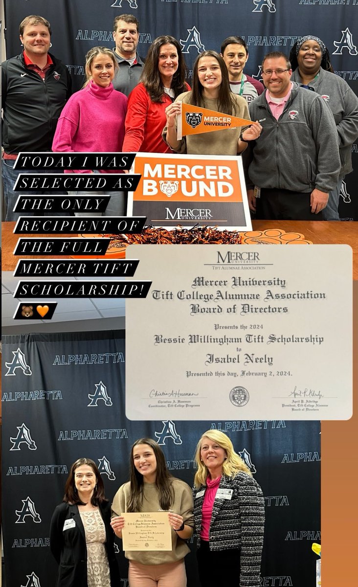 CoachHBaron's tweet image. Congratulations, Izzy!!!! All that work paid off for a full 4-year ride to Mercer University!! 🐻🧡
Can’t wait to hear about all the adventures!