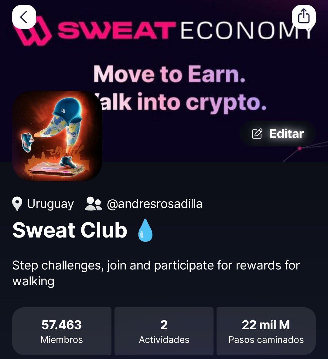 Hey folks, take a look at Sweat Economy's new roadmap, there are some great developments coming this year. Great work by @oleg_fem and the #MovementEconomy team.

Remember to join the #SweatClub 🏃‍♂🏃‍♀️ where you will also find periodic #challenges.
sweatco.in/app/c/sweatclub