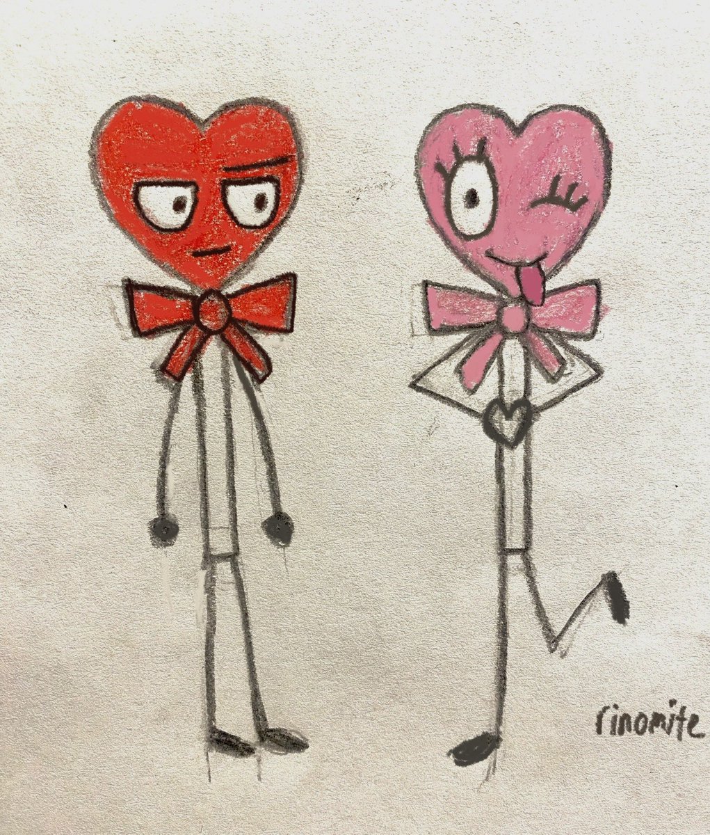 rinomite_12's tweet photo. Happy Valentine’s Day!!! Here are heart lollipop twins object ocs #ValentinesDay #UsObjects #osc https://t.co/hnP611nYJl