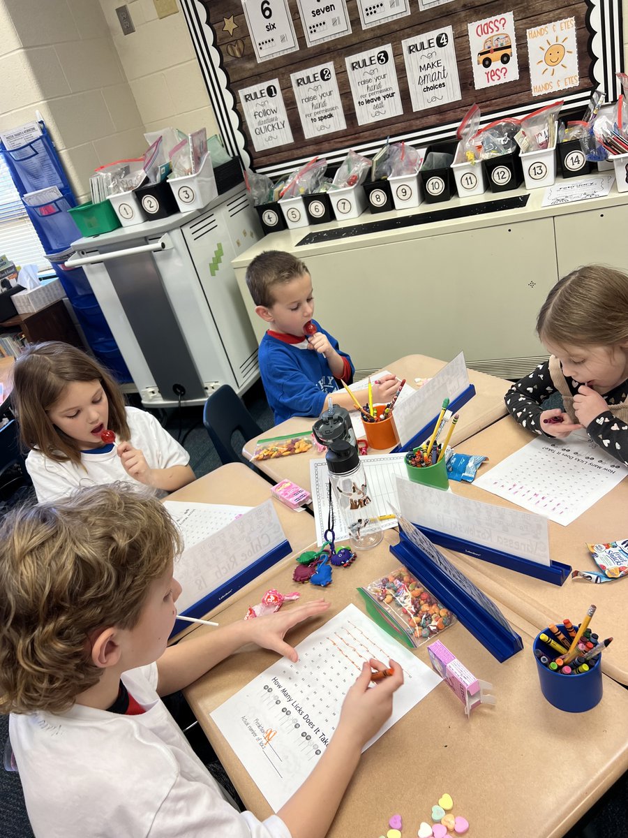 MrsSmigsGrade1's tweet photo. How many licks does it take to get to the center of a Tootsie Pop? The world may never know!🍭💟 https://t.co/H6a5WoNXzJ