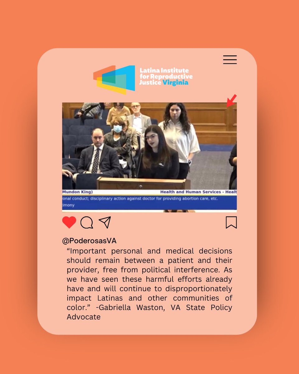 PoderosasVA's tweet photo. 🩵 Last week, our VA State Policy Advocate @gg_watson, testified alongside VREA! Check out what she had to say! #ValentinesDay  #AbortoSeguro #V4RJ #SoyPoderosa #Poderosa https://t.co/tPuqffjRjO