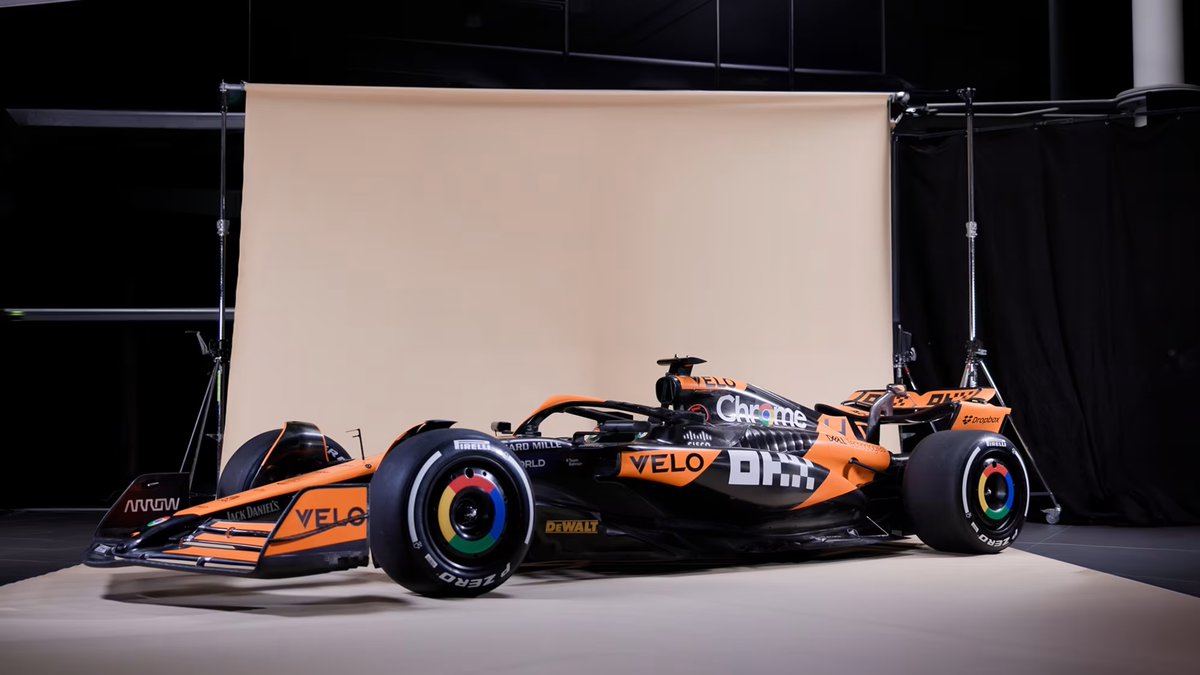 formulaspy's tweet photo. McLaren debut and shakedown the MCL38 at Silverstone https://t.co/0KpNYCG35C https://t.co/o8eBtpdmrV