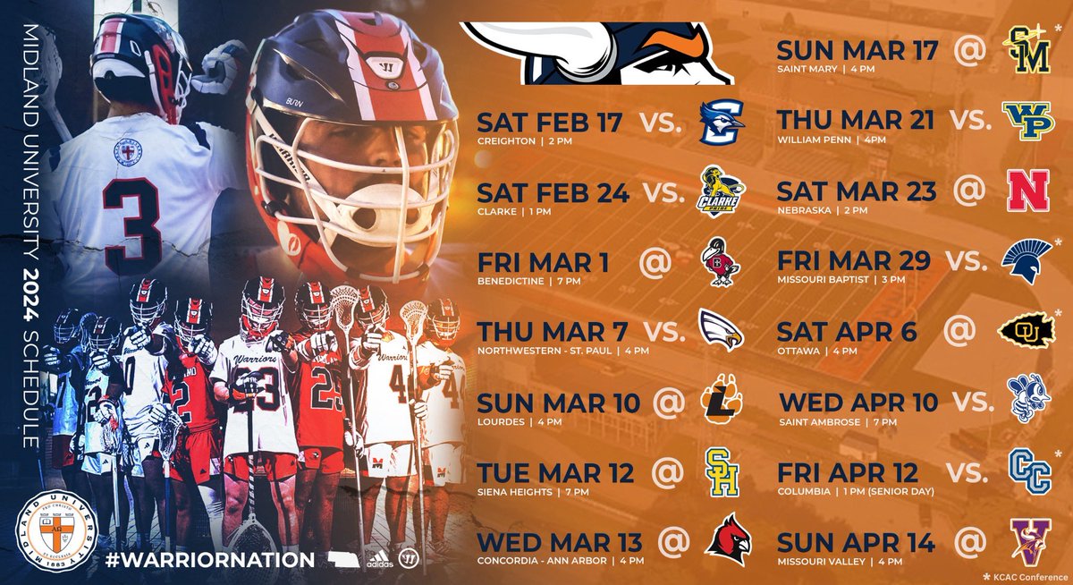 🤘🚨 2024 Schedule 🚨🤘

#HornsUp #UNITE #WarriorNation