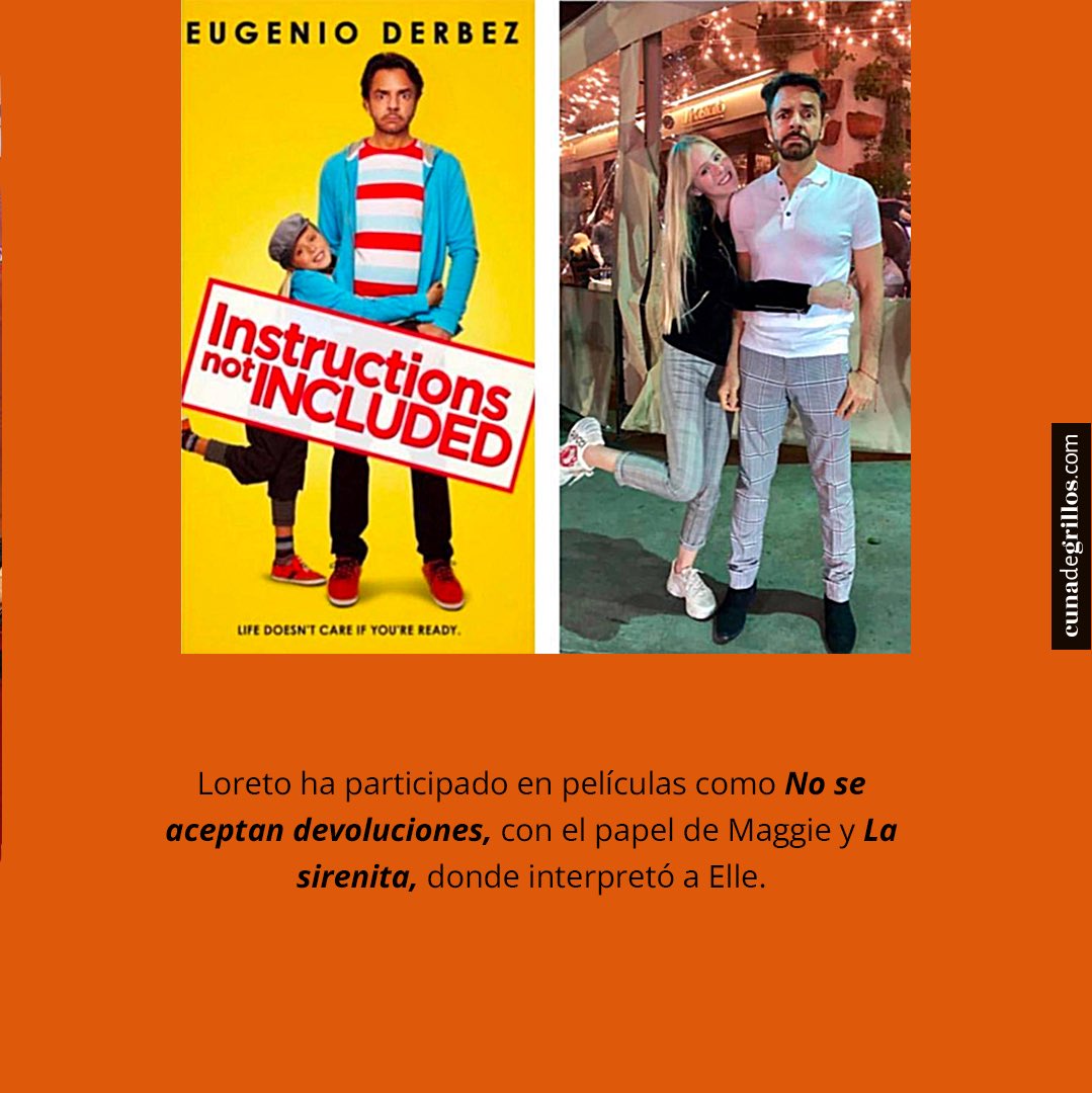 3️⃣ Su sobrina, Loreto Peralta Jacobson, ha actuado en películas como “No  se aceptan devoluciones” con Eugenio Derbez., image size:1079x1080