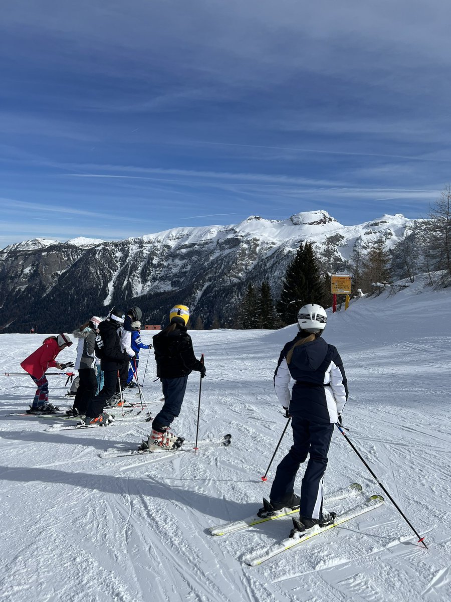 Ski Day 3 Group 5 are skiing confidently on lots of different terrain. @EnergyTravelSki