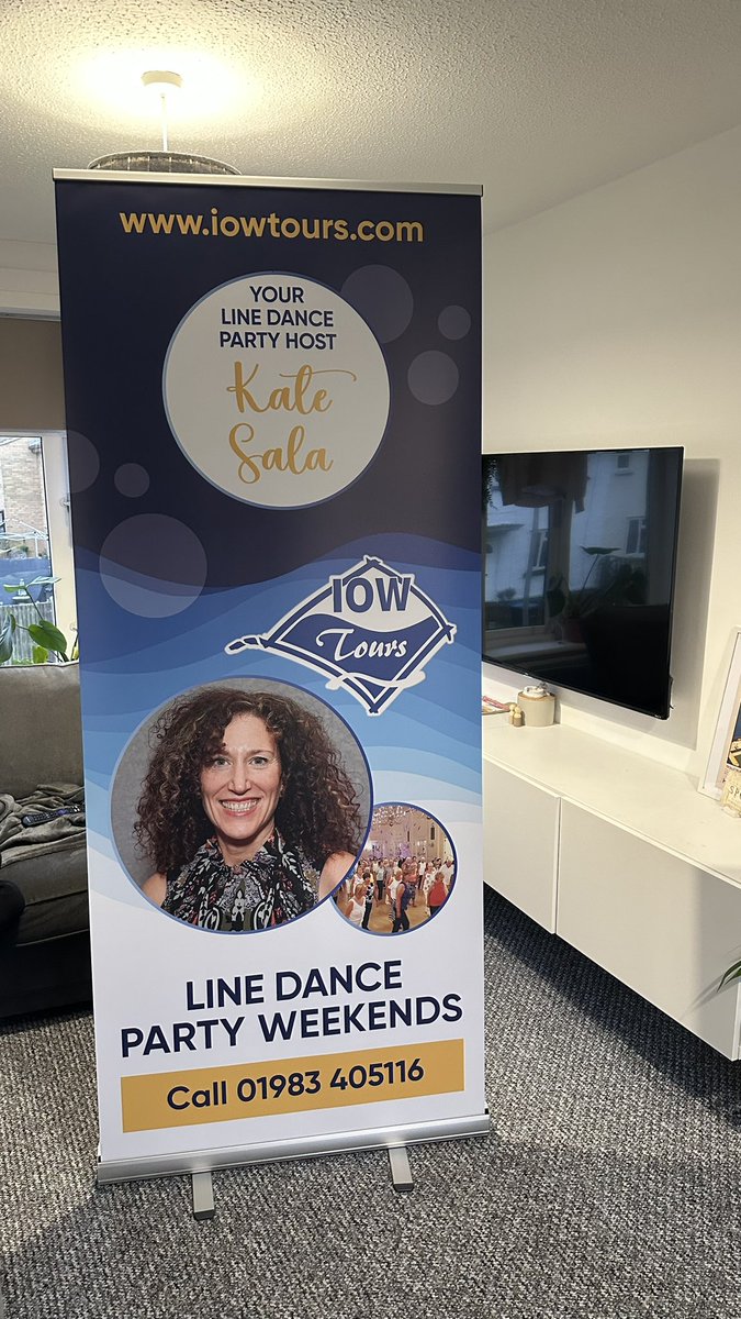 We ordered a banner to promote Pride coming to #Guildford and today this arrived… if anyone knows a Kate Sala.. we have your line dancing party weekends banner 🤣🤣🤣