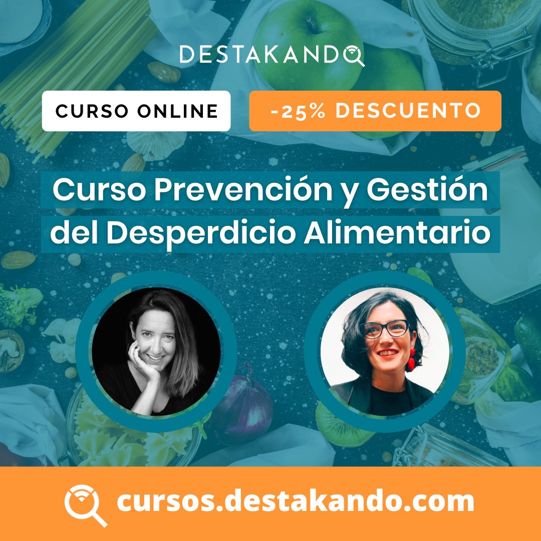🔎 Curso Prevención y Gestión del Desperdicio Alimentario

💻 Aprende a crear y gestionar un plan de gestión del desperdicio alimentario desde cero

✅ Dirigido a profesionales de la industria alimentaria, 

📅 Matrícula abierta con dto lanzamiento (-25%)

cursos.destakando.com/curso-prevenci…