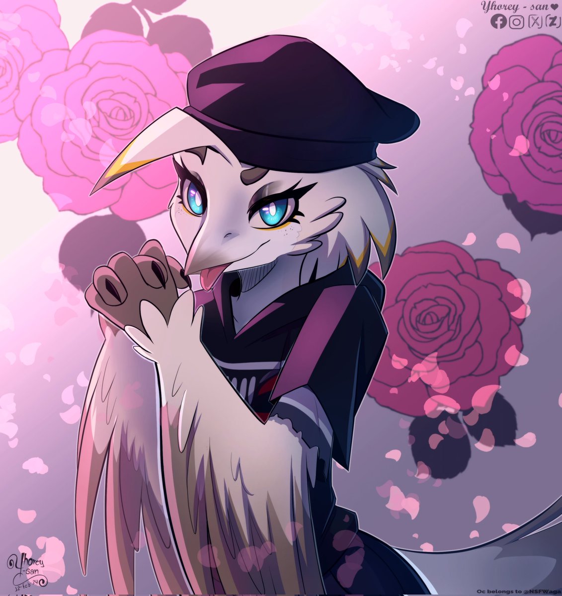 Lyra 🕊️💛 for <a href="/WagaDraws/">Waga</a>
showing my admiration for this great artist 🩷

#furryart #anthroart