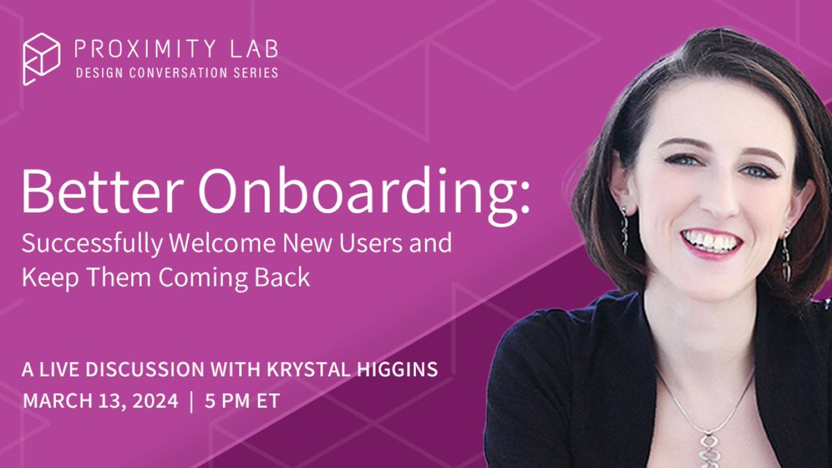 Krystal Higgins (@kryshiggins) on Twitter photo I'm joining <a href="/proximitylab/">Proximity Lab</a>'s Design Conversation Series on March 14 to talk about user #onboarding #design. Join for free! By registering via the link below, you could also win a copy of my book "Better Onboarding!" 📕 eventbrite.com/e/better-onboa… I'm joining <a href="/proximitylab/">Proximity Lab</a>'s Design Conversation Series on March 14 to talk about user #onboarding #design. Join for free! By registering via the link below, you could also win a copy of my book "Better Onboarding!" 📕 eventbrite.com/e/better-onboa…