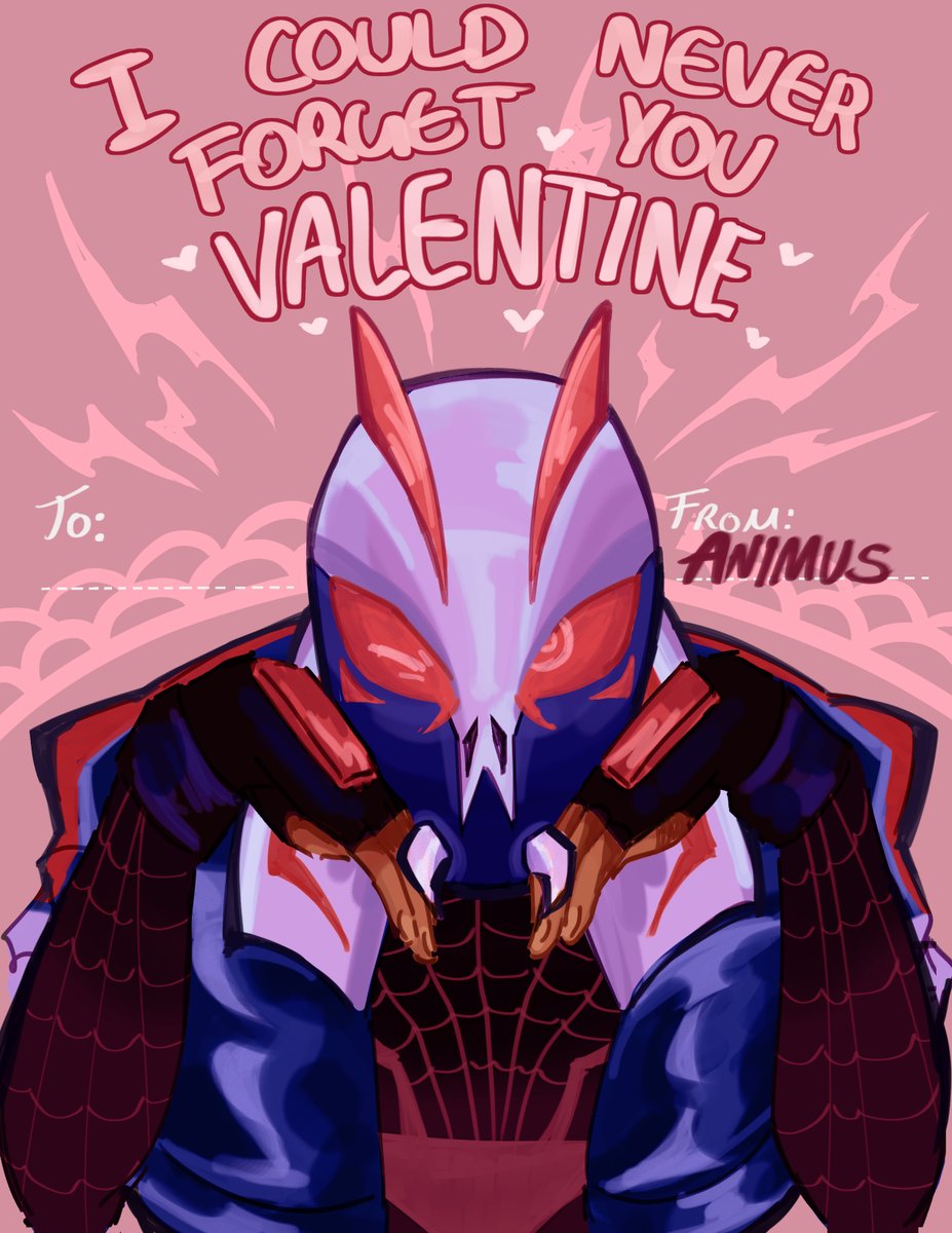 sleepyautumn_'s tweet photo. And here's day 3 for @webs0flovebaby !
Wishing yall a happy Valentine's Day with a sweet but vaguely threatening message from Animus! 💞

#websoflove #spidersona https://t.co/sTNZ85xnmp