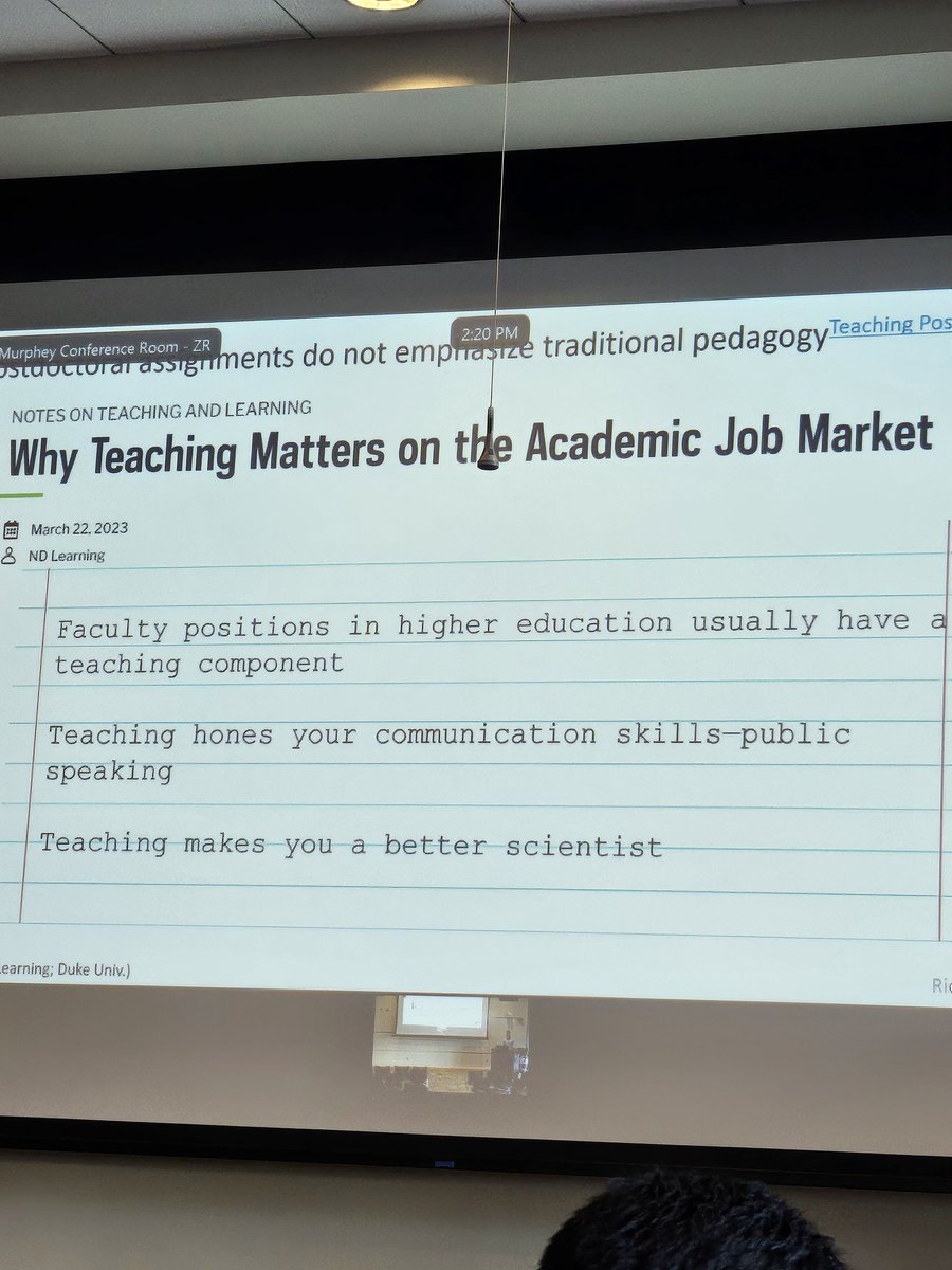 Dr. James Riordan: training in pedagogy is lacking even though teaching makes you a better communicator and a better scientist. 

First talk for a new series by Moffitt's office of postdoctoral affairs 'Teaching Academy'

#TeachingMatters @MoffittResearch