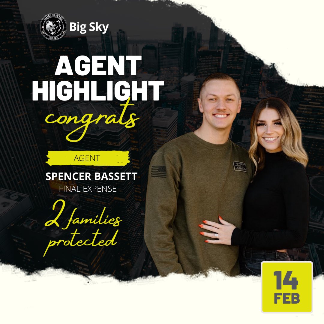 Congratulations to Spencer having an amazing day yesterday protecting two families. 🚀 thank you for your hard work and dedication. Let’s keep winning. 🏅