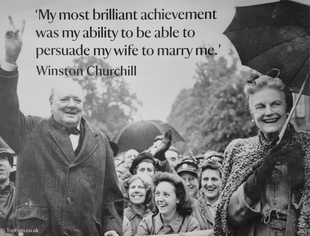 Wise words for #ValentinesDay courtesy of Winston Churchill. 
✌️♥️