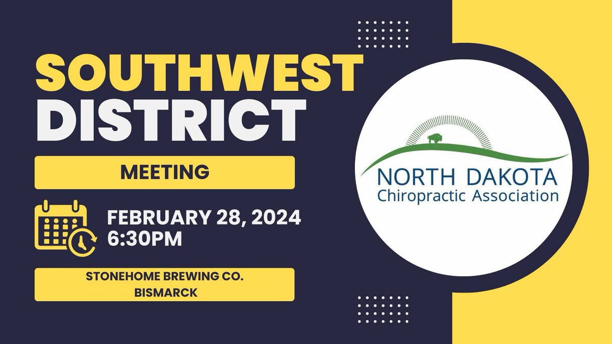 info_ndca's tweet photo. Join the SW District members at 6:30pm on Wed. Feb. 28th at Stonehome Brewing Company.

Address: 1601 N. 12th St. Bismarck

Please RSVP by 2/20/24 to allow us an approximate headcount. RSVP to ndca.sw.adisdir@gmail.com https://t.co/mwW0uKoLxK