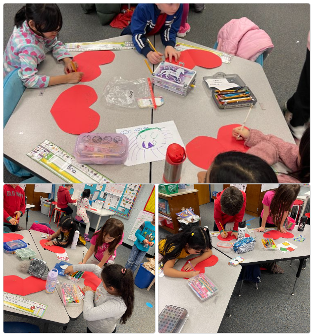 Flores2ndGrade's tweet photo. Students in room 203 used their ethical and global citizen skills while spreading respect, kindness and love today! #cresconnections #centreridgees https://t.co/uFYoDdclcJ