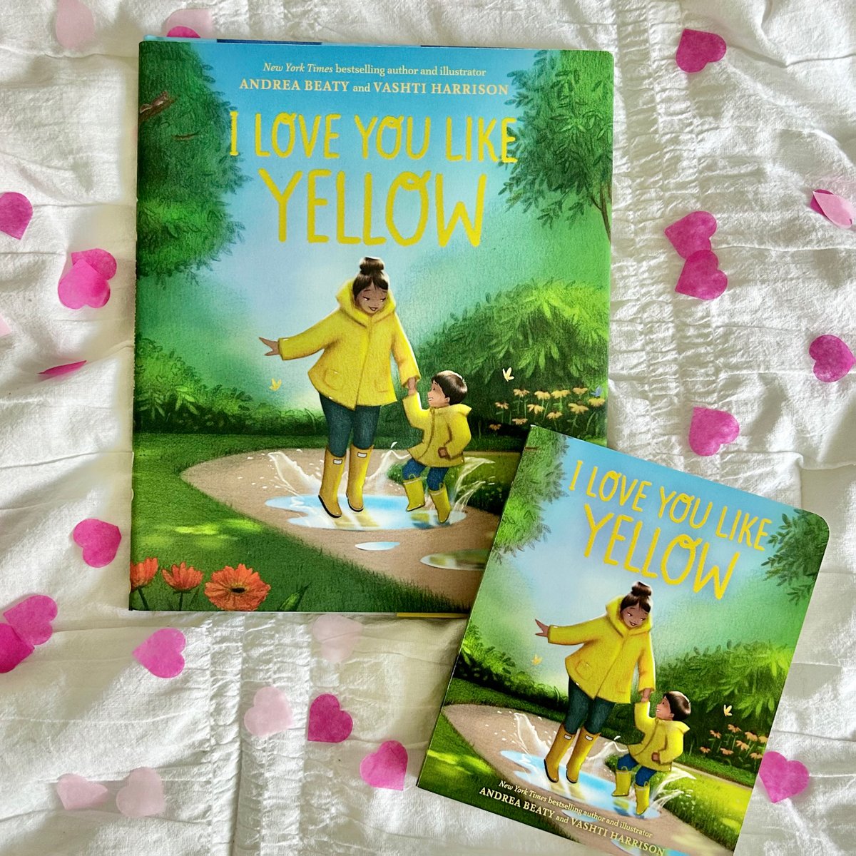 This #ValentinesDay, let your young reader know just how loved they are with #ILoveYouLikeYellow by @andreabeaty and 2024 Caldecott Award winner @VashtiHarrison! And keep an eye out for the adorable board book edition hitting shelves this April! bit.ly/3OFH1Kn