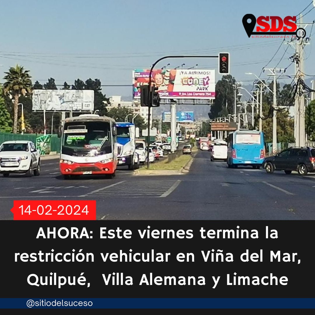 sitiodelsuceso's tweet photo. El Jefe de Defensa Nacional, Contraalmirante Daniel Muñoz, firmó esta tarde el Bando N°18, el cual pone fin a la restricción vehicular por dígitos para las comunas de Viña del Mar,  Quilpué,  Villa Alemana y Limache, a contar del viernes 16 de febrero. https://t.co/AaU9oWqLmm