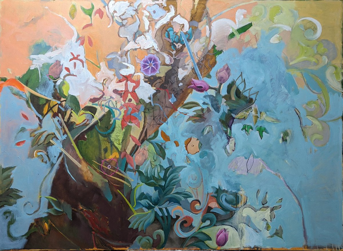 The garden before
40 x 55', oil on canvas
Before it was colonized it was a garden. 
#oilpainting #fineart #contemporaryoilpainting #artist
