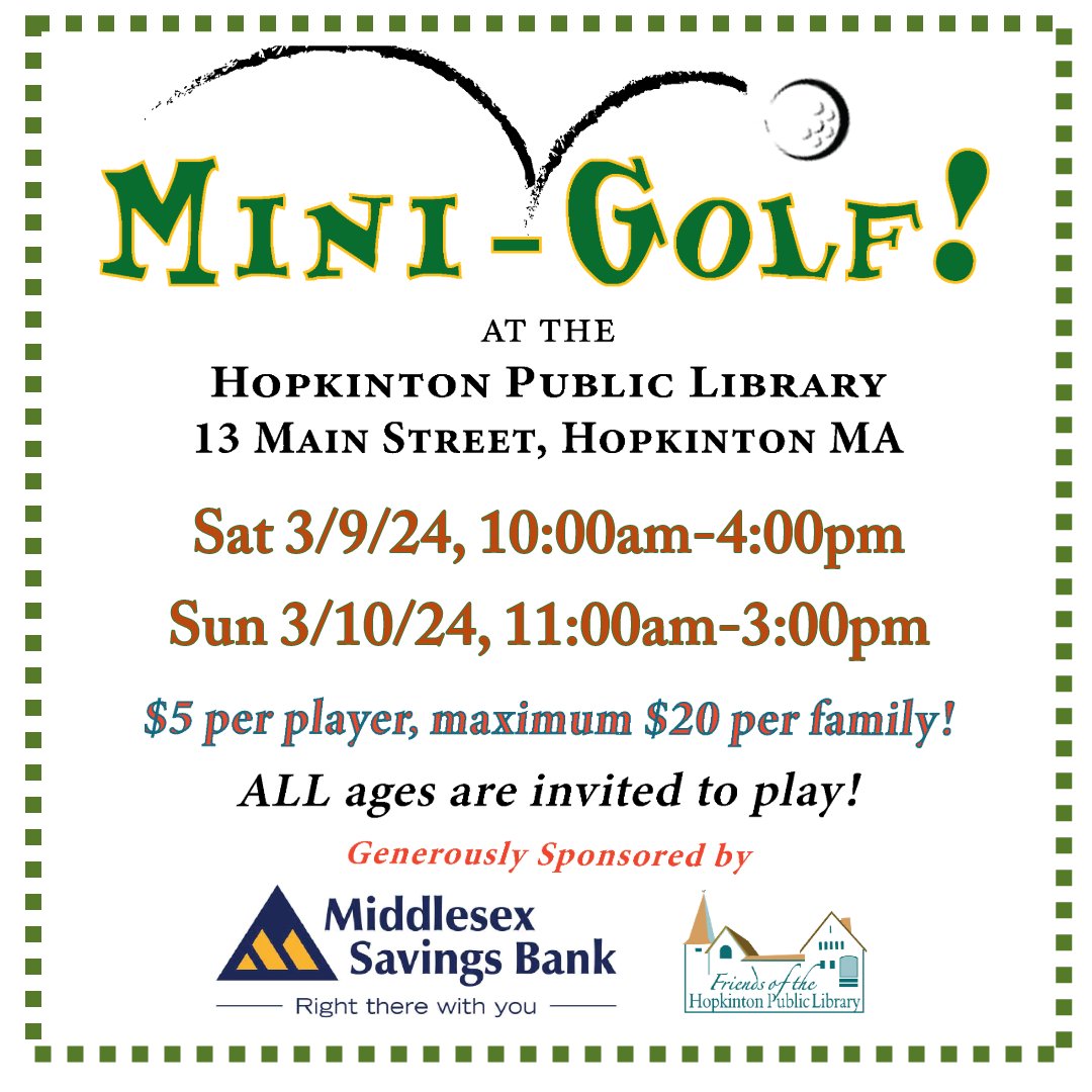 Mini-Golf returns to the library!!