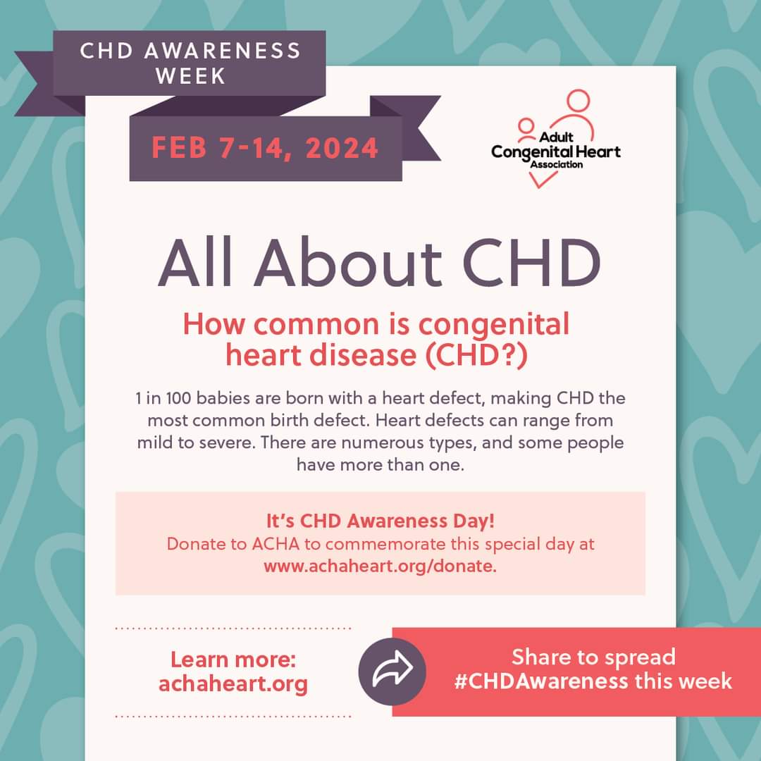 Happy Heart Day! #CHDAwareness #heartwarrior @ACHA_Heart @AmericanHeartMA