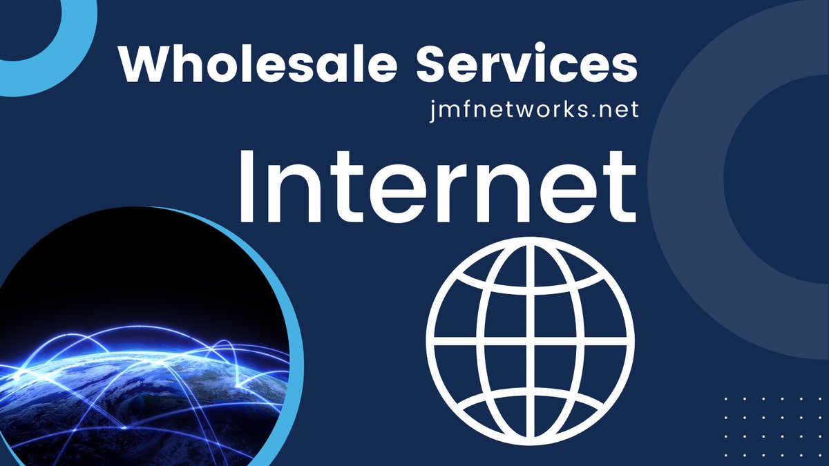 jmf_solutions's tweet image. Wholesale Services to Fit Your Client&apos;s Needs!

Internet

JMF Internet is available for your enterprise, business, community, commercial developments in the Southeast Region, government, and public safety. 

Learn more at jmfnetworks.net

#JMFNetworks #Wholesale #Internet