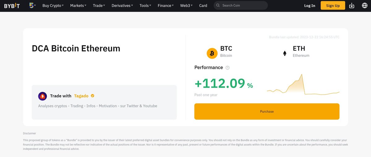 Hier, j’ai accepté d'être en profit de +112% sur mon DCA Bitcoin + Ethereum, et je compte conserver toutes mes positions le plus longtemps possible dans cette opportunité encore trop sous estimée qu'est la cryptomonnaie.