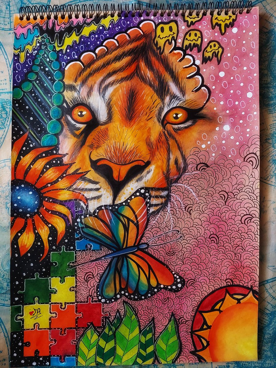 Ola_HaSsan567's tweet photo. My artwork 🐯✨🦋
♥️🎵A
#drawing #art #Tiger #Butterfly #Color #love #forever #my_world #life #picture #amazing #nice #inside #animals #Beauty #Good #happy #nature #work #design #new #look #artist #egypt #Watercolor #insta #follow #make_it_art #yaaay #My_drawing 🎨✏️🤙🏻 https://t.co/HrkJVMNYyi