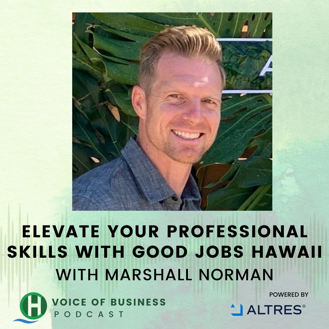 A new episode of the Voice of Business podcast is out now! In episode #69, Jo McGarry sat down with Marshall Norman, Project Manager, Good Jobs Hawaii.

To listen now, click this link: open.spotify.com/episode/3htqf3…