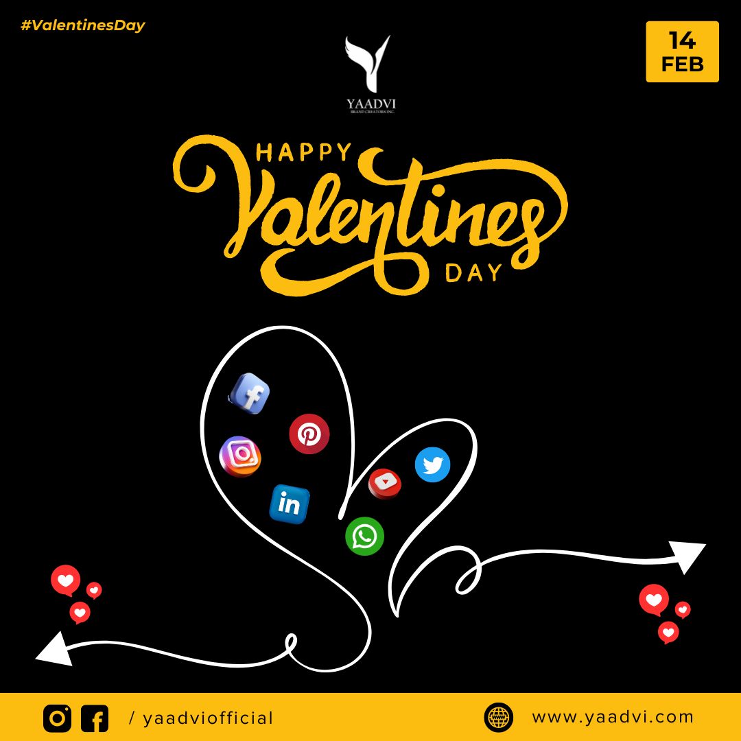 yaadviofficial's tweet photo. #YaadviBrandCreators wishes you a very happy Valentine's Day!!!

Let's sprinkle some digital love your way from our team at Yaadvi. May your day be adorned with sweet moments, unforgettable connections, and a touch of our marketing magic.

#Yaadvi #Yaadviofficial #valentinesday https://t.co/6Fu5rjGbFQ