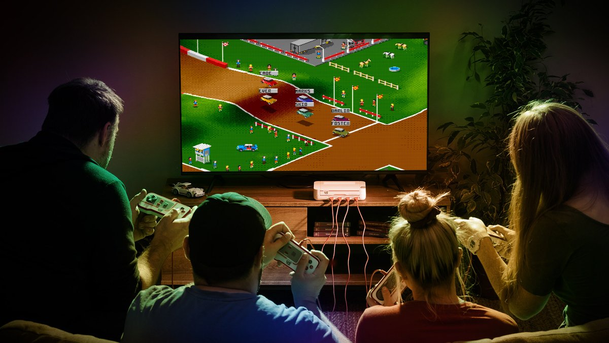 Love playing on the big screen with pals? Evercade VS is the Evercade system for you. evercade.co.uk/vs/

With full 1080p output, two cartridge slots and four controller ports, everyone can get in on the action!