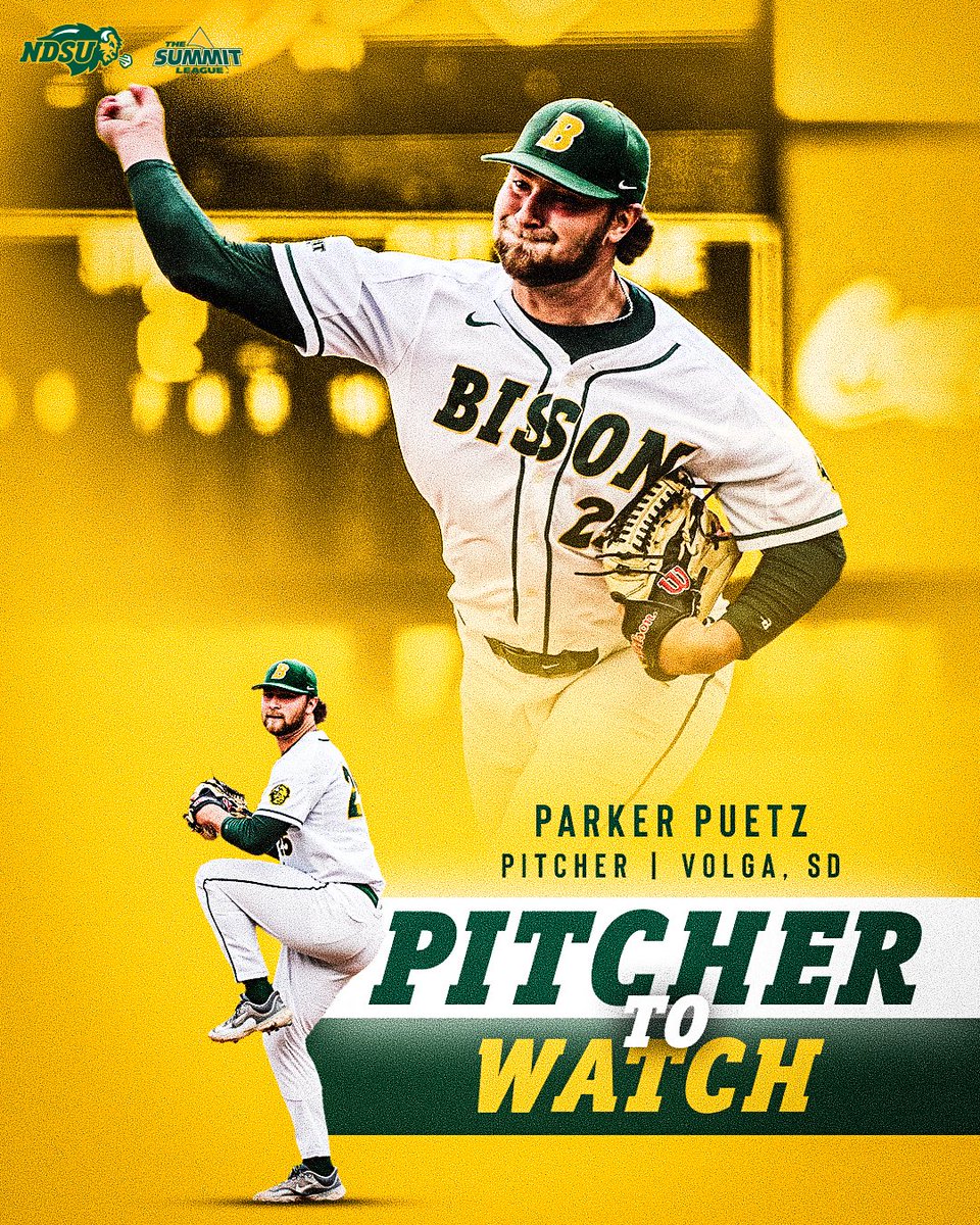 NDSUbaseball's tweet photo. Parker Puetz and Will Busch have each earned a spot on @TheSummitLeague Players to Watch List! 

📰: https://t.co/DJf7l5yDld https://t.co/ZPzySPVhbn
