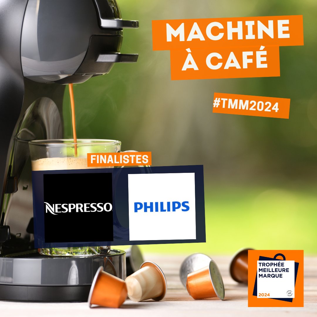 TropheeMMarque's tweet photo. Vous avez désigné #Nespresso et #Philips Senseo comme deux finalistes des Trophées Meilleure Marque dans la catégorie machine à café. Qui remportera les Trophées Meilleure Marque ? Réponse le 6 mars !

#TMM2024 #coffee https://t.co/4u060BOa8v