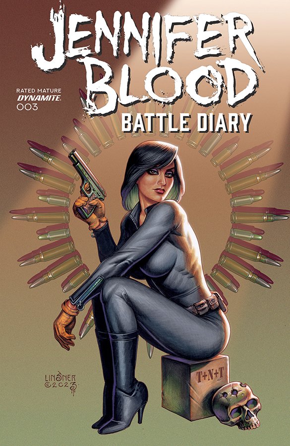 DynamiteComics's tweet photo. In stores this week, Jennifer Blood: Battle Diary #3with covers by Joseph Michael Linsner, Leirix, and Robert Carey
#jenniferblood #fredvanlente #robertcarey
https://t.co/uQTOefkFxA https://t.co/QdhAAqW8ii