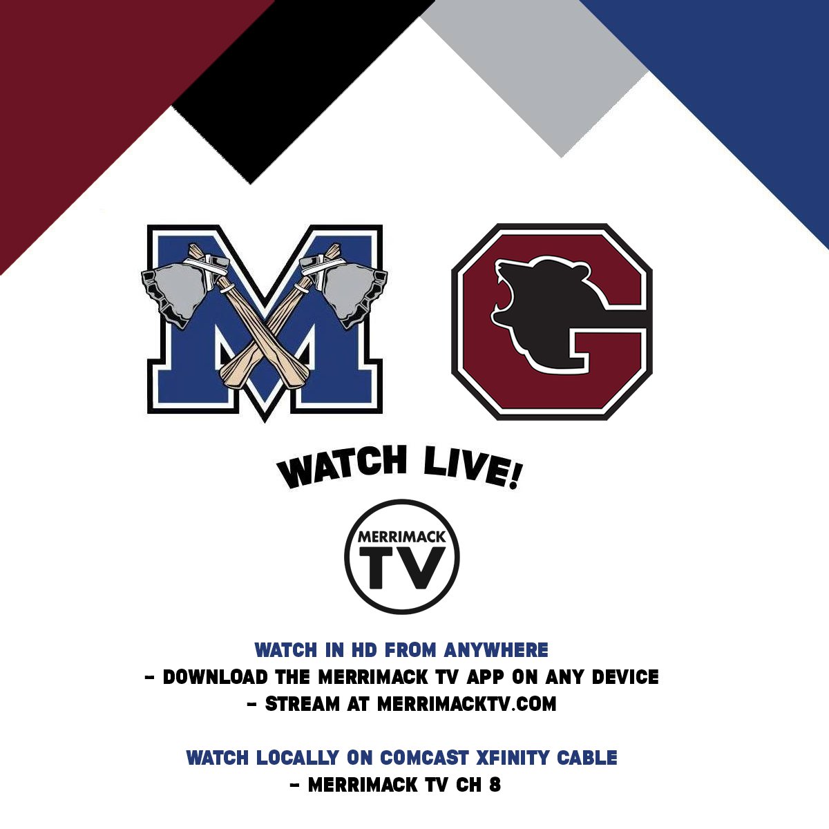 🏀 Watch Girls Varsity <a href="/TomahawksMHS/">MHS Athletics</a> @Mack_GirlsHoops  vs <a href="/GHSSPORTS21/">GOFFSTOWN ATHLETICS</a> tonite at 6PM LIVE on Merrimack TV!

Watch from ANYWHERE on the Merrimack TV app on iPhone, Android, Apple TV, Roku, Amazon Fire TV devices!

@bgagnon1123 and Slez Hammer on play by play, Grace on replays. 🏀