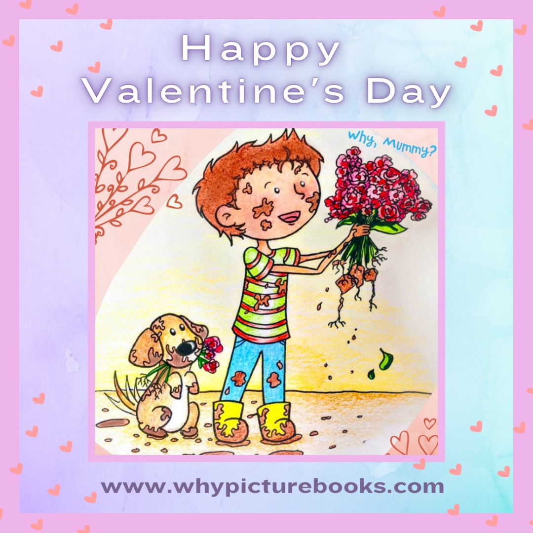WhyPictureBooks's tweet photo. #HappyValentineDay 💕 Here’s Sam from our #picturebook Why, Mummy? With a beautiful bouquet….picked straight from Mummy’s favourite flower bed! 💐 Drawn by the talented @AmyScarlett_Art https://t.co/WcdVB1URoE #illusrtationartist #illustrator #picturebookart https://t.co/SnOMk6W8hQ