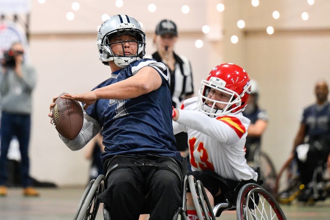 It's #WarfighterWednesday! Today, we're showcasing Jason Rainey, US Army veteran and quarterback for the @RISEAdaptive Sports @dallascowboys Wheelchair Football Team. Playing in his third season in the USAWFL, Jason led his team to victory at this year's USAWFL Championship Game.