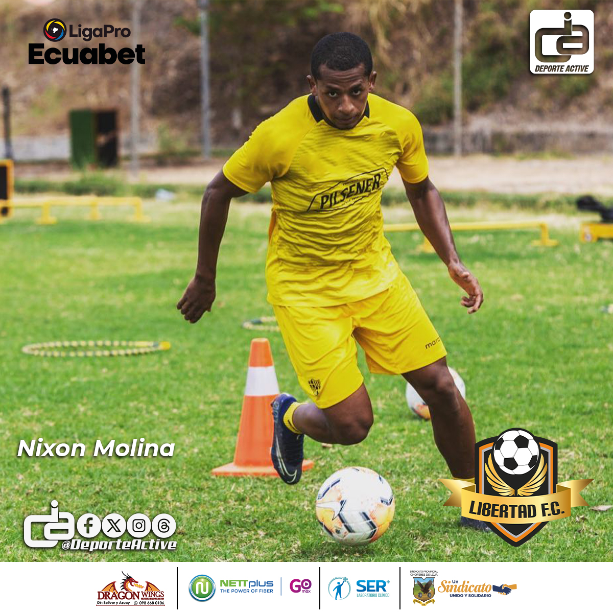 CONFIRMADO ✔

Nixon Andrés Molina Torres con 30 años y de posición centro campista, es nuevo jugador de <a href="/LibertadFC3/">Libertad Fútbol Club</a> 
El jugador ya entrena desde el día de ayer junto a todo el plantel lojano.

#DeporteActive #FichajeLFC