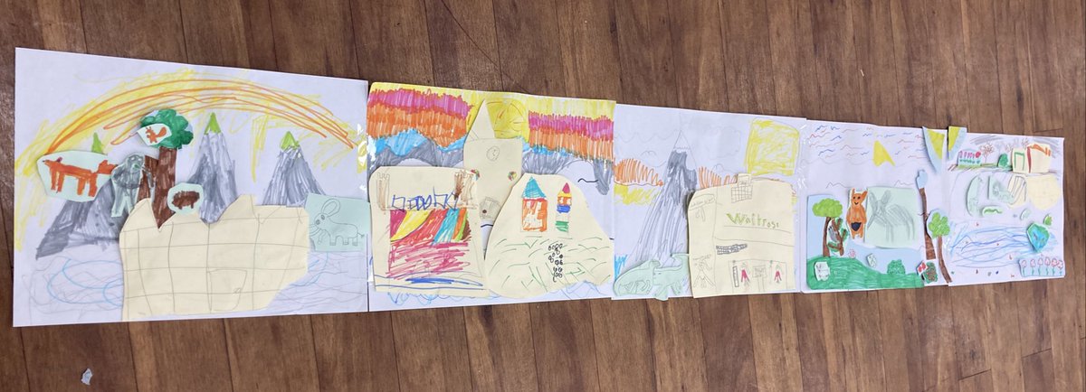 Today we celebrated World Thinking Day a little early and the Brownies created this image of what our future could look like if we take care of it!