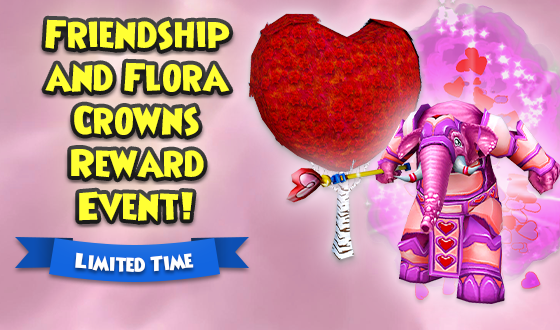 Wizard101's tweet photo. Let friendship blossom! 🌸

Now through 2/21, the more Crowns you spend in-game, the more BONUS rewards you get! You can earn the Hearts Teleport Effect, elixirs, plant themed housing items, and more for a limited time. https://t.co/KK9EBRbjUw #Wizard101 https://t.co/xQysJhSk2F