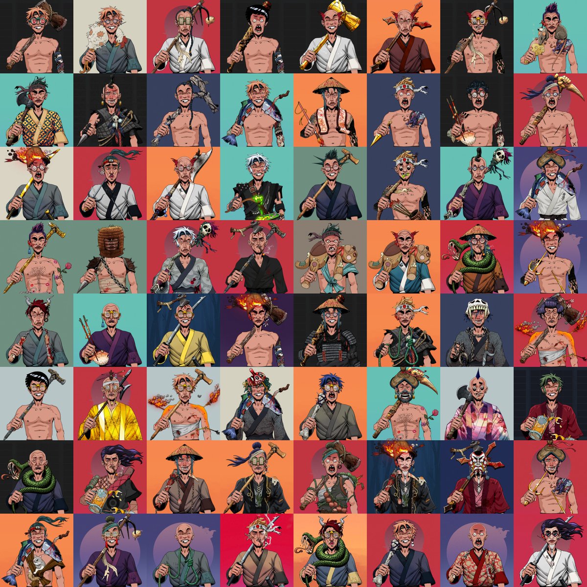 🤝 Since we are talking today about rugs...one of the best and most remarkable ART collections ever created that many @SOLANA OGs talked about and were part of the community big time is @DegenDojoArt...this is facts and 9/10 people (from web3 and web2 = very important) that see