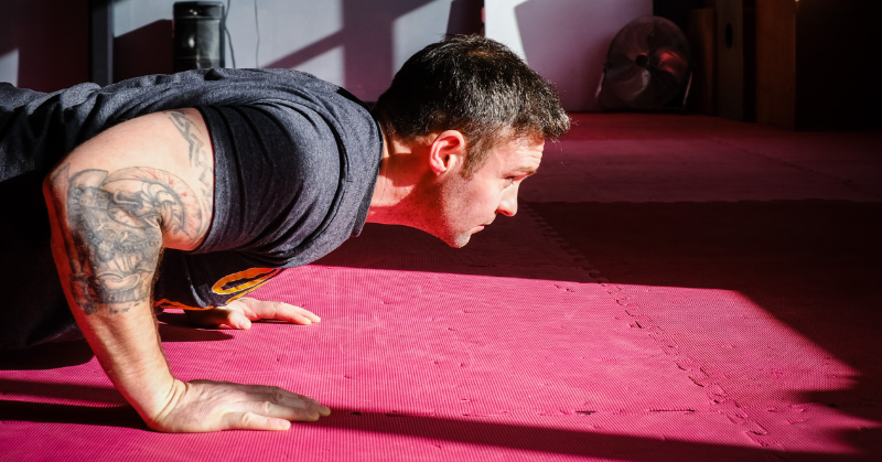 CR_UK's tweet photo. Do 100 push-ups every day in April. 
Get a free t-shirt. 
Fund life-saving cancer research.