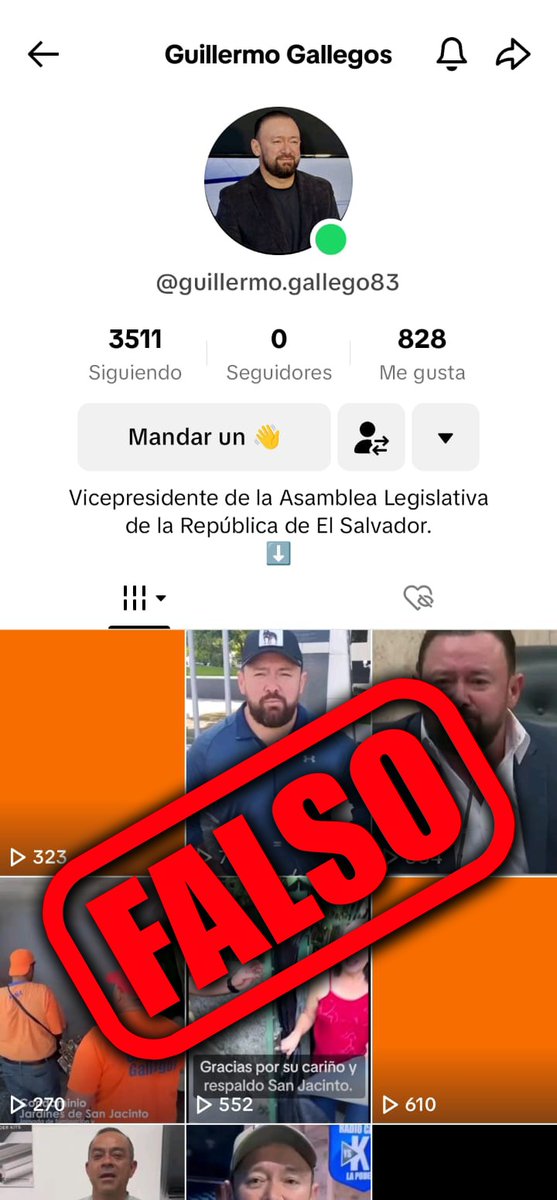 GGallegos24's tweet photo. Quiero denunciar una cuenta de Tik Tok que se hace pasar por mi.
Favor denunciar y hacer caso omiso de invitaciones por parte de esta cuenta. https://t.co/aP5N1L6kuN